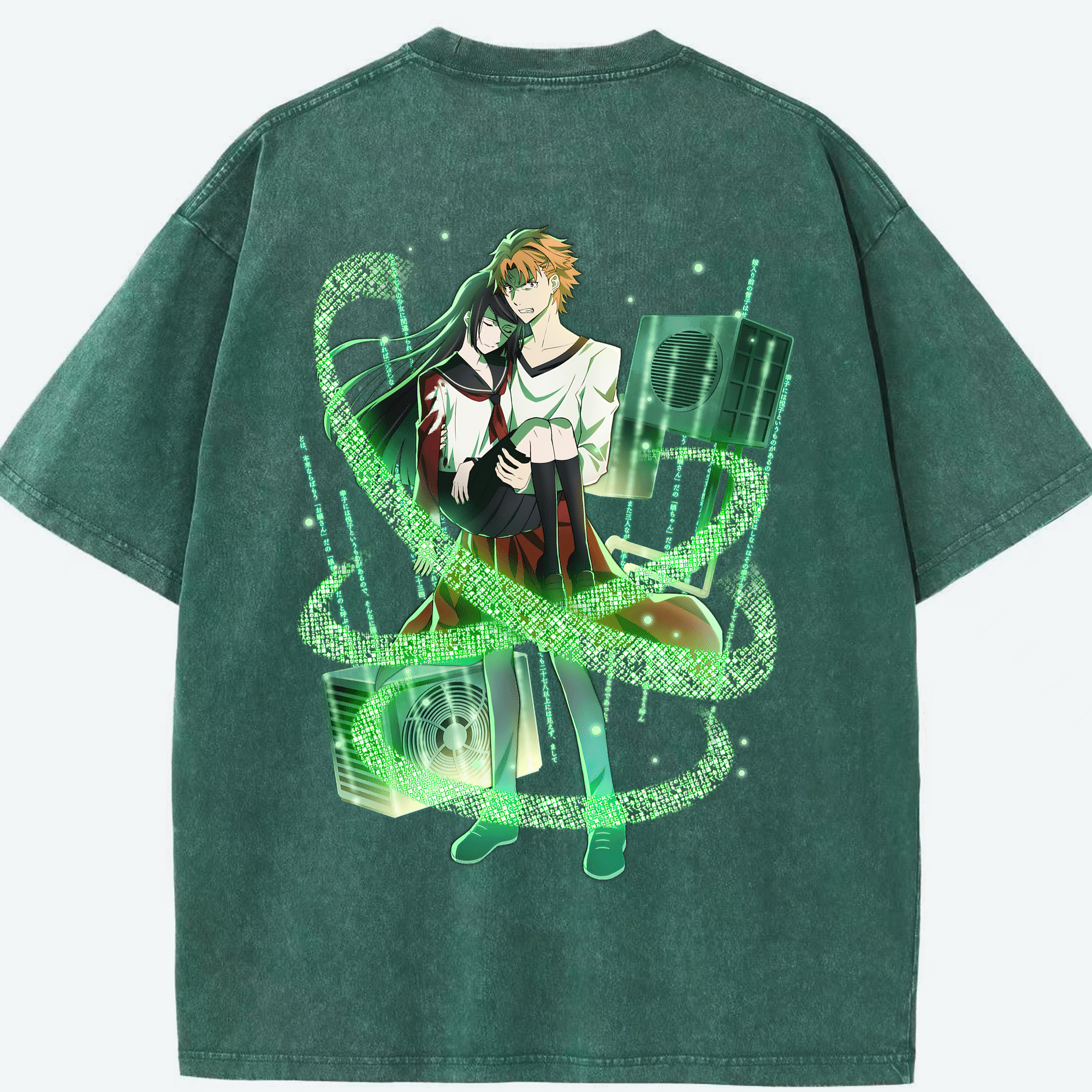 （画像用） 文豪ストレイドッグス Bungo Stray Dogs 綿100% ヴィンテージ風 半袖Tシャツ（背面プリント）